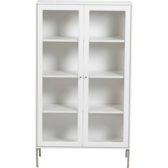 Mavis - Volt Skåp Glasdörr 75x32x130 Cm - Vit