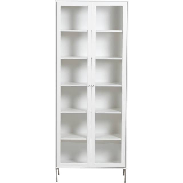Mavis - Volt Skåp Glasdörr 75x32x190 Cm - Vit
