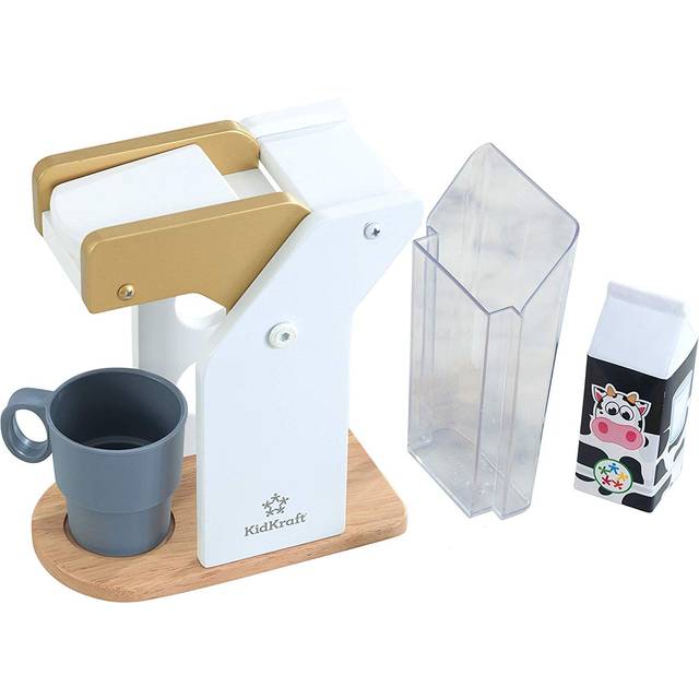 KidKraft Metallic Toy Coffee Maker with Capsules  Accessory for Kids '