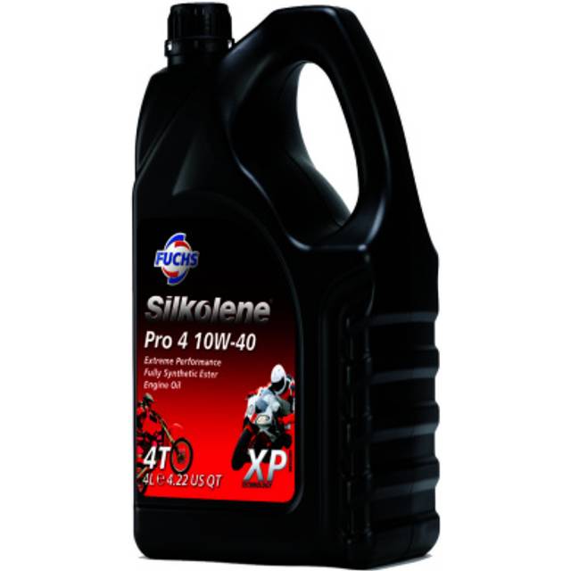 Silkolene pro 4 10w-40 xp sae 10w-40 fully synthetic 4t bike engine oil 4l cube