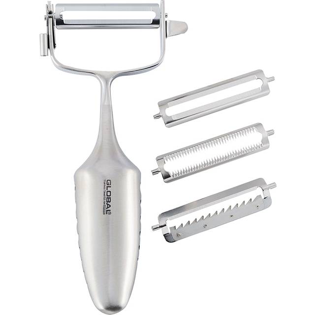 Global GS-94 3-Way Vegetable Peeler with 4 blades