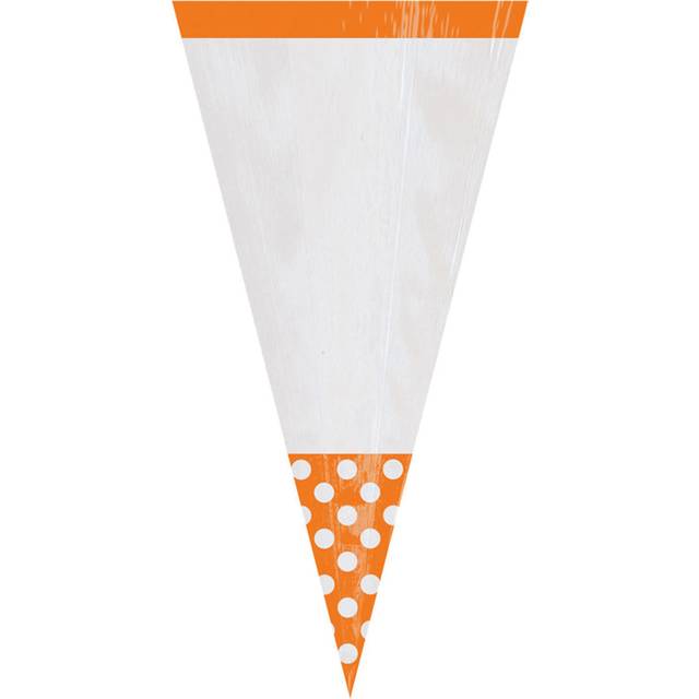 Easter cone treat bags orange candy sweet cello party treat bag food safe cheap