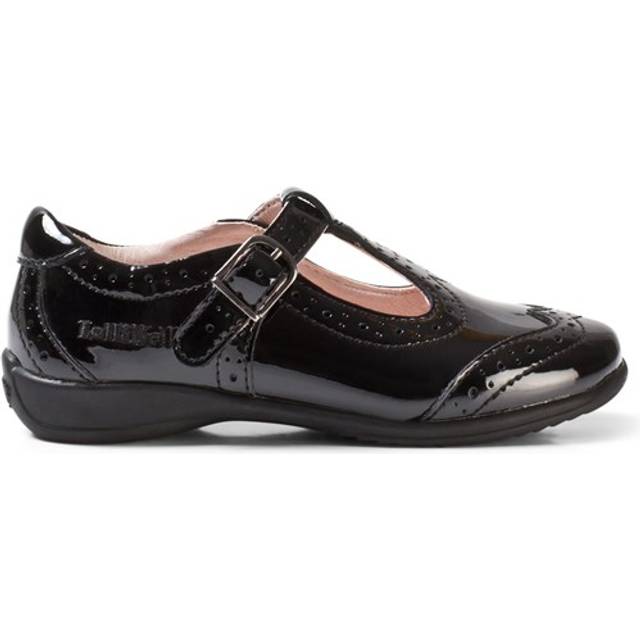 Lelli Kelly LK8216 (DB01) Jennette Black Patent T-Bar School Shoes F Width - 6.5 UK 24 EU / Black / Buckles