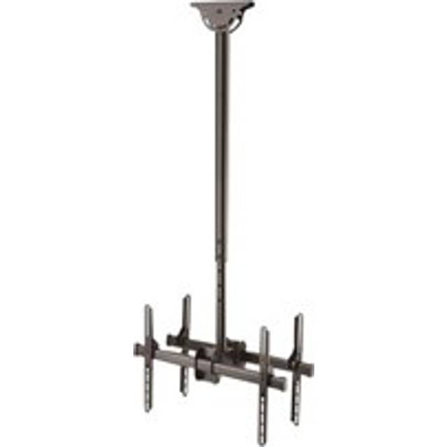 StarTech.com Dual TV Ceiling Mount - Back-to-Back Heavy Duty Hanging Dual Screen Mount with Adjustable Telescopic Pole - Tilt/Swivel/Rotate - VESA Bracket for 32-75" Displays