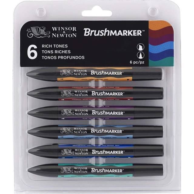 Winsor & Newton Promarker BRUSH - Rich Tones - Set of 6
