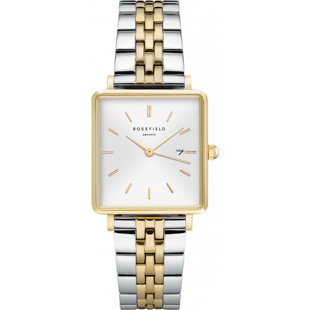 Rosefield women's watch boxy duotone qvsgd-q013 stainless steel bicolor