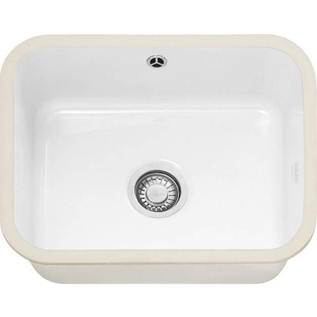 Franke VBK110 50 V&B Single Bowl Ceramic Undermount Sink - WHITE