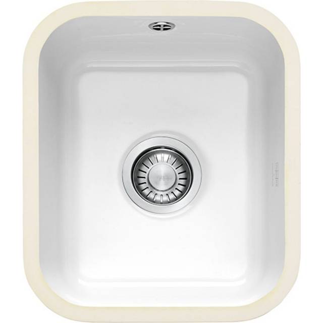 Franke VBK110 33 V&B Single Bowl Ceramic Undermount Sink - WHITE