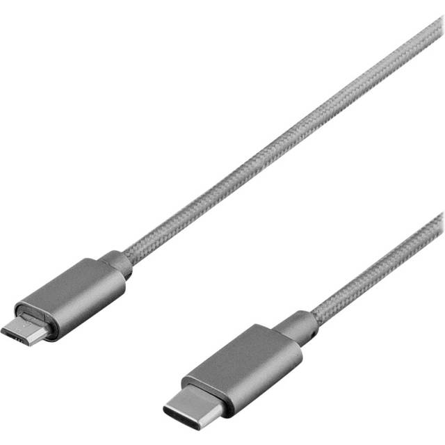 DELTACO PRIME USB-kabel, 2.0, Typ C ha, Typ Micro-B ha, 1m, guld