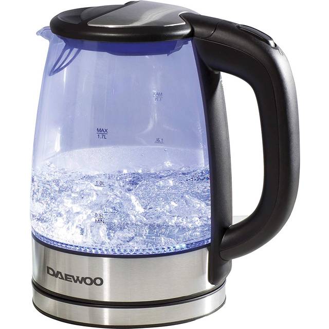 Daewoo SDA1669 Illuminated Glass Kettle 1 7L 2 2 kW