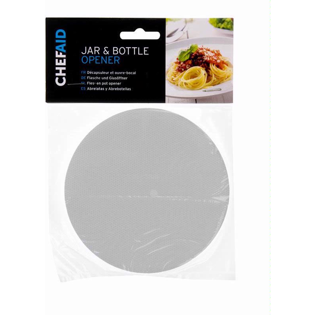 Chef aid white rubber jar & bottle grip opener open tight lids - non slip mat