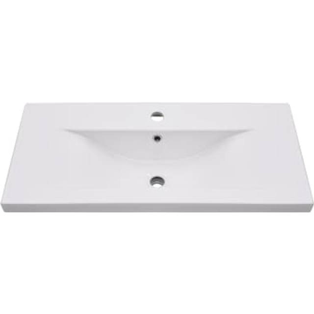 vidaXL Built-in Basin 81x39.5x18.5 cm Ceramic White