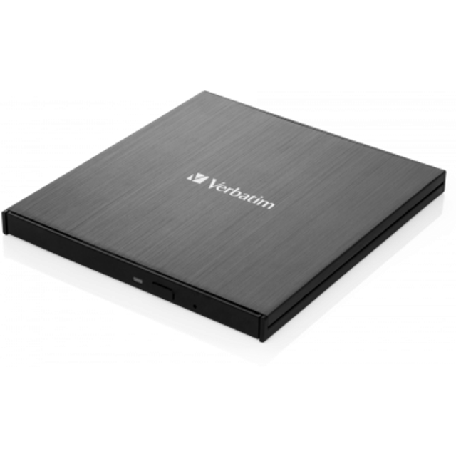 Verbatim 43888 Extern Slimline Blu-Ray Brännare, Ultra HD 4K, Svart