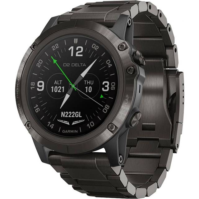 Garmin Watch D2 Delta PX Aviator Watch DLC Titanium Band - Black