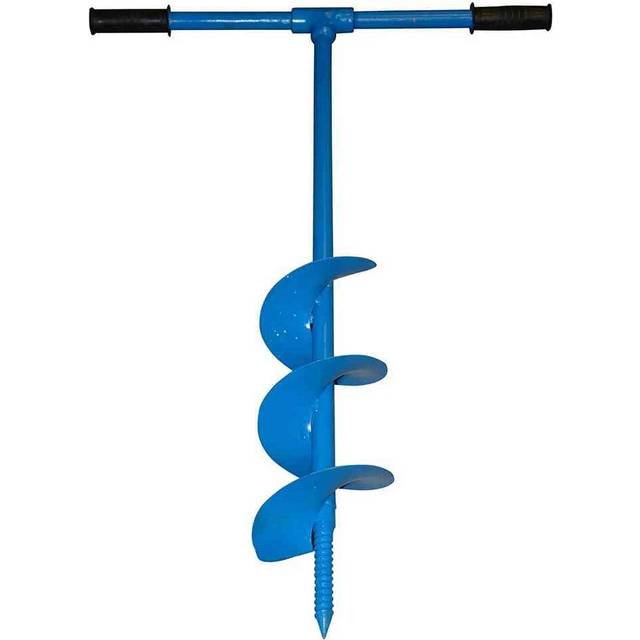 G?de GH 150 Hand Earth Drill (Total Length 104 cm, Diameter 15 cm, for Setting Fence Posts, Planting etc., Non-Slip Handles, Large Metal Cross Handle