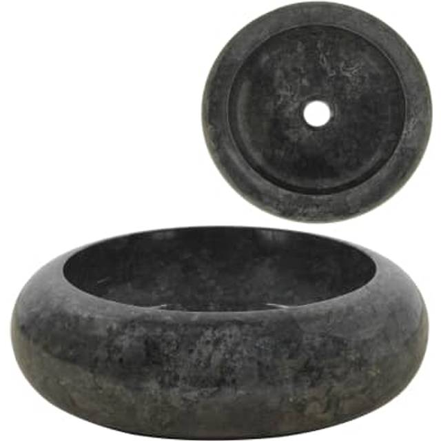 Handfat 40x12 cm marmor svart