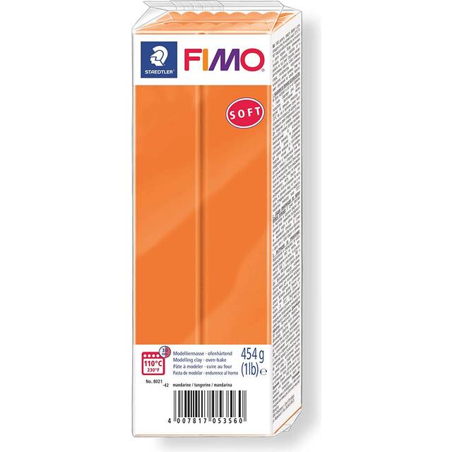 FIMO Soft 454g Polymer Modelling Oven Take Clay - Tangerine