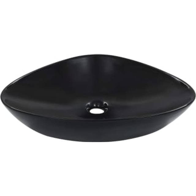vidaXL Wash Basin 58.5x39x14 cm Ceramic Black