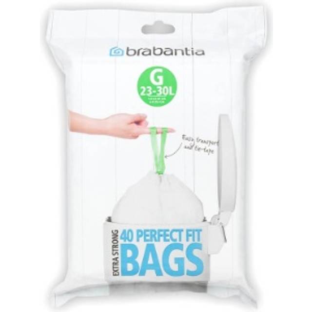 Brabantia 30L Perfect Fit Bin Liners Size G - Pack of 40