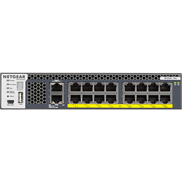 NETGEAR M4300-16X Managed L3 10G Ethernet (100/1000/10000) Power over Ethernet (PoE) 1U Black