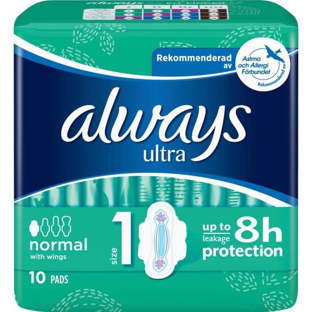 Always Ultra Bindor Normal (Storlek 1) med vingar 14 st