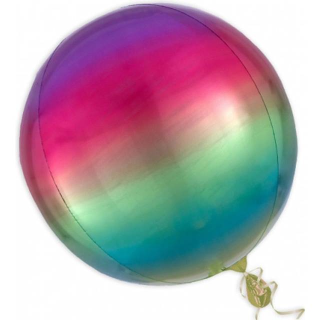 "Orbz" Folienballon "Regenbogen", kugelrund, Ø 38cm