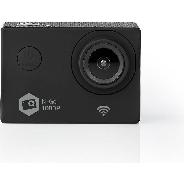 Nedis, Action Kamera,1080px30fps,12 MPixel, Vattentät upp till: 30.0m, 90 min, Wi-Fi, Android/IOS,  Fästen ingår ,  Svart