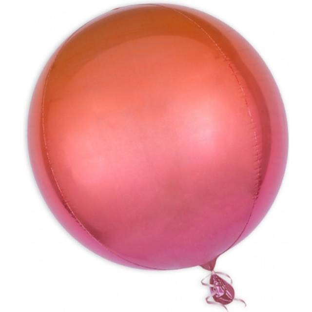 foil balloon Ombr? 40 cm red/orange