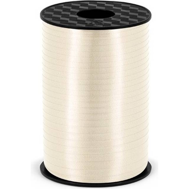 Geschenkband in cremefarben matt, Kunststoff, 225m x 5mm