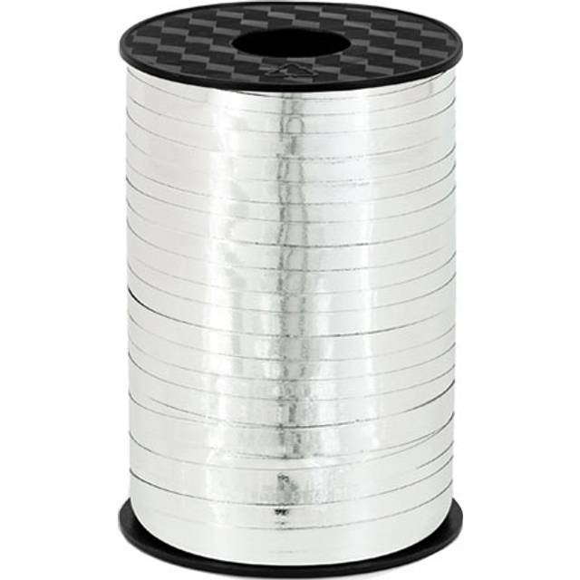 Geschenkband in silber glänzend, Kunststoff, 225m x 5mm