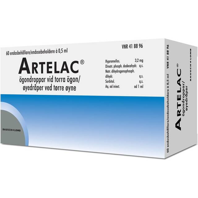 Artelac ögondroppar, lösning i endosbehållare, 0,5 ml 60 st