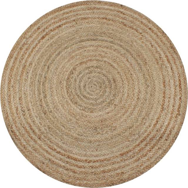Jutematta flätad design rund 150 cm