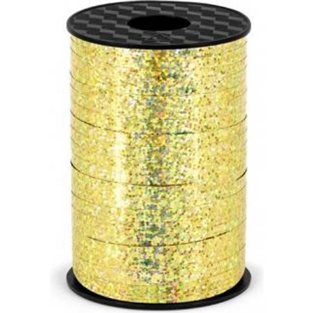 Geschenkband in gold glitzernd, Kunststoff, 225m x 5mm