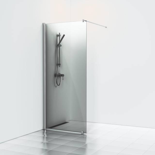 SVEDBERGS Skärmvägg Skoga fast aluminium blank (Bredd: 80 cm Typ: Rökglas)