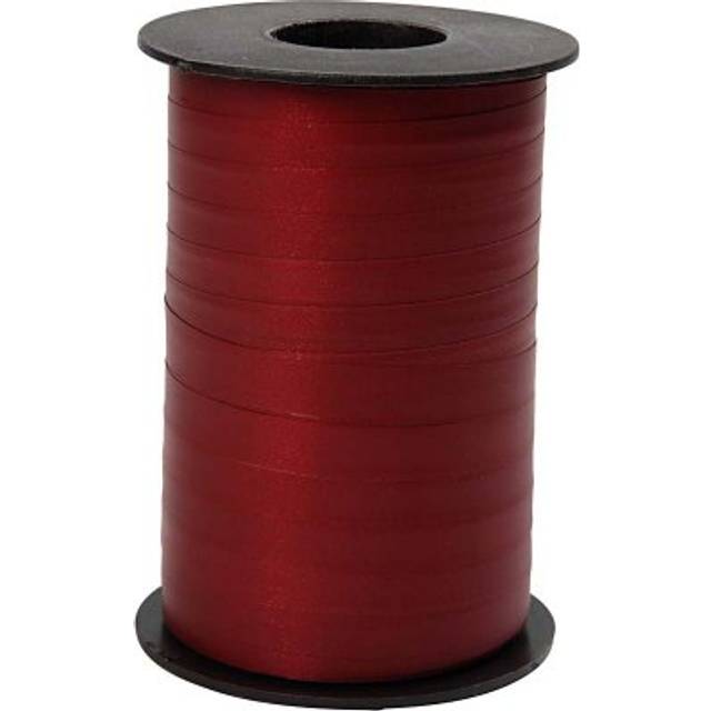 Presentsnöre - B: 10 mm - Mörkröd - Matt - 250 m