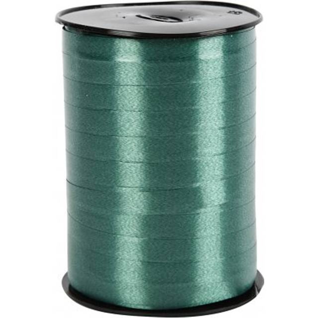 Presentsnöre - 1 Rl., 250 M, B: 10 mm, Blank, Mörkgrön - Presentsnöre - mörkgrön
