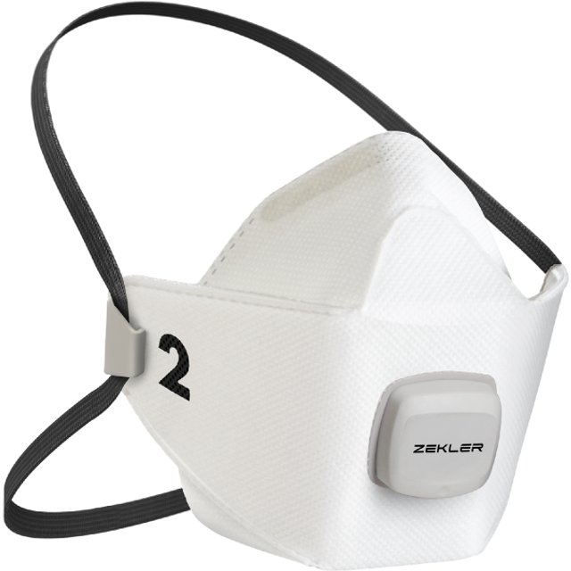 Zekler Filtrerande halvmask 1502V, FFP2V, Strl S, 10-pack