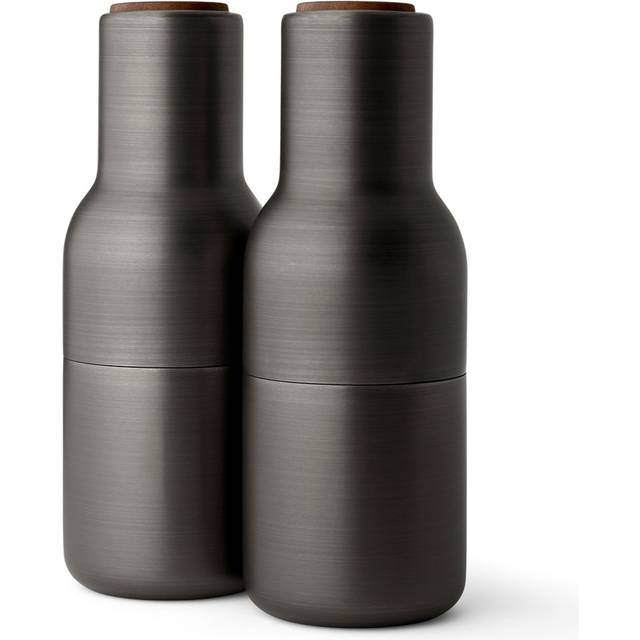 Audo Copenhagen Bottle Grinder kryddkvarn metall 2-pack Bronzed brass (valnötslock) - Svart
