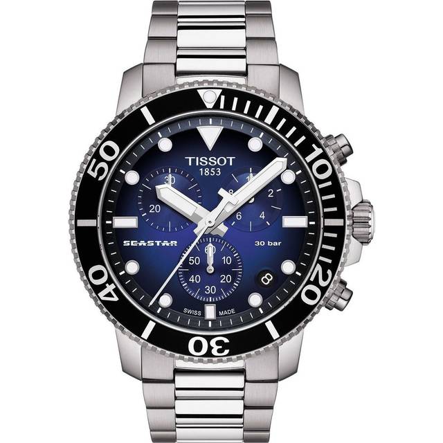 TISSOT Seastar 1000 CHRONO 45.5MM SS Blue Dial Men's Watch T120.417.11.041.01 / T1204171104101 - 45.5 mm