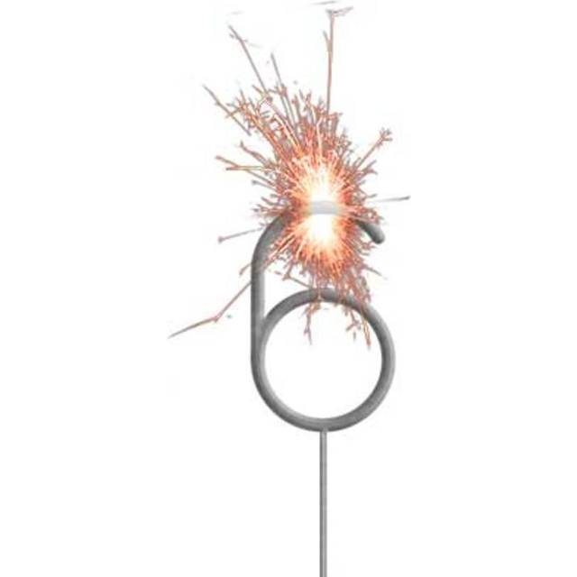 Wunderkerze Zahl 6, Dekoration zum 6. od. 60.Geburtstag, 18cm, 1 Stk
