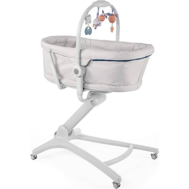 Chicco Baby Hug 4 in 1 Stubenwagen ab 0 Monate, Erhöhte Babyliege, Babybett, Hochstuhl mit Spielbogen, bis 15 kg, Verstellbare Rückenlehne, Verstellbare Höhe und 4 Räder