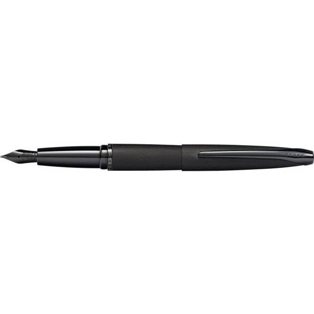 Cross ATX Brushed Black Etched Diamond Pen (Med Fountain)
