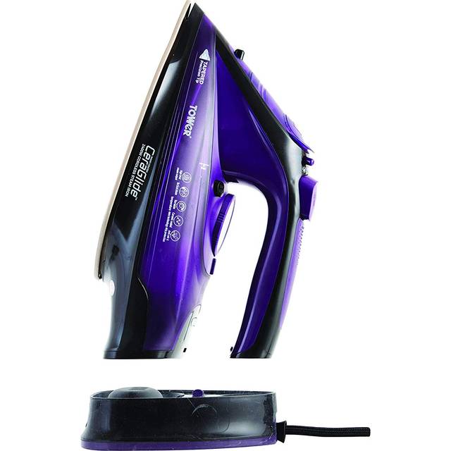 Tower T22008BLU 2400W CeraGlide 2-in-1 Cord or Cordless Steam Iron - Blue