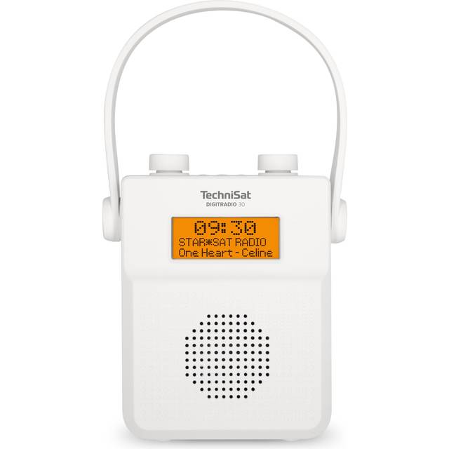 TechniSat DIGITRADIO 30 – vattentät DAB duschradio (FM, DAB-digitalradio, integrerat batteri, Bluetooth, vattentät enligt IPX5, väckarklocka, favoritminne, hörlursuttag) grå