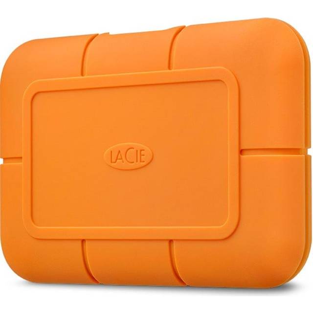 LaCie Rugged SSD 1TB, External SSD, USB-C, Thunderbolt 3, Extreme water and 3m drop resistance, Mac, PC, incl. USB-C w/o USB-A cable, 5 year Rescue Services (STHR1000800)