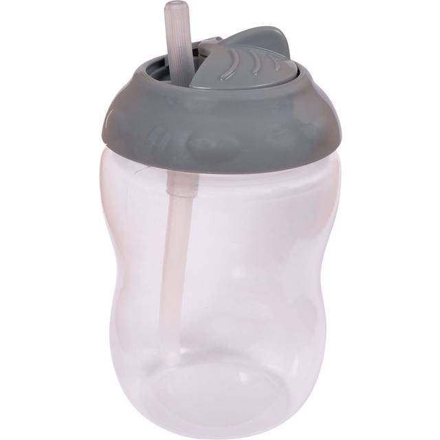 Filibabba Mugg med pop-up sugrör - Dark Grey