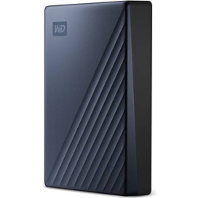 WD My Passport Ultra WDBFTM0050BBL - Hårddisk - krypterat - 5 TB - extern (portabel) - USB 3.1 (USB-C kontakt) - 256 bitars AES - blå