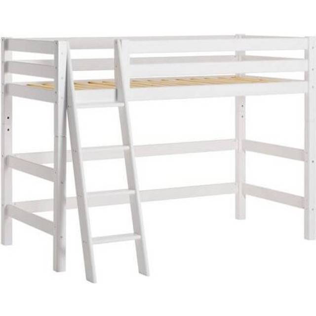 Eco Luxury Kids European Single (90 X 200cm) Loft Bed - White