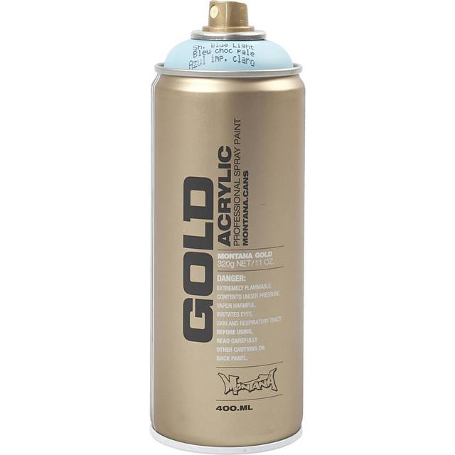 Montana GOLD Acrylic Spray Paint 400ml Shock Blue Light S5000