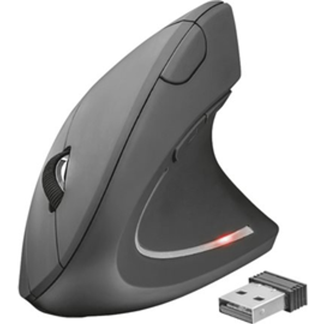 Trust Verto Vertikal Trådlös Ergonomisk Mus - Svart